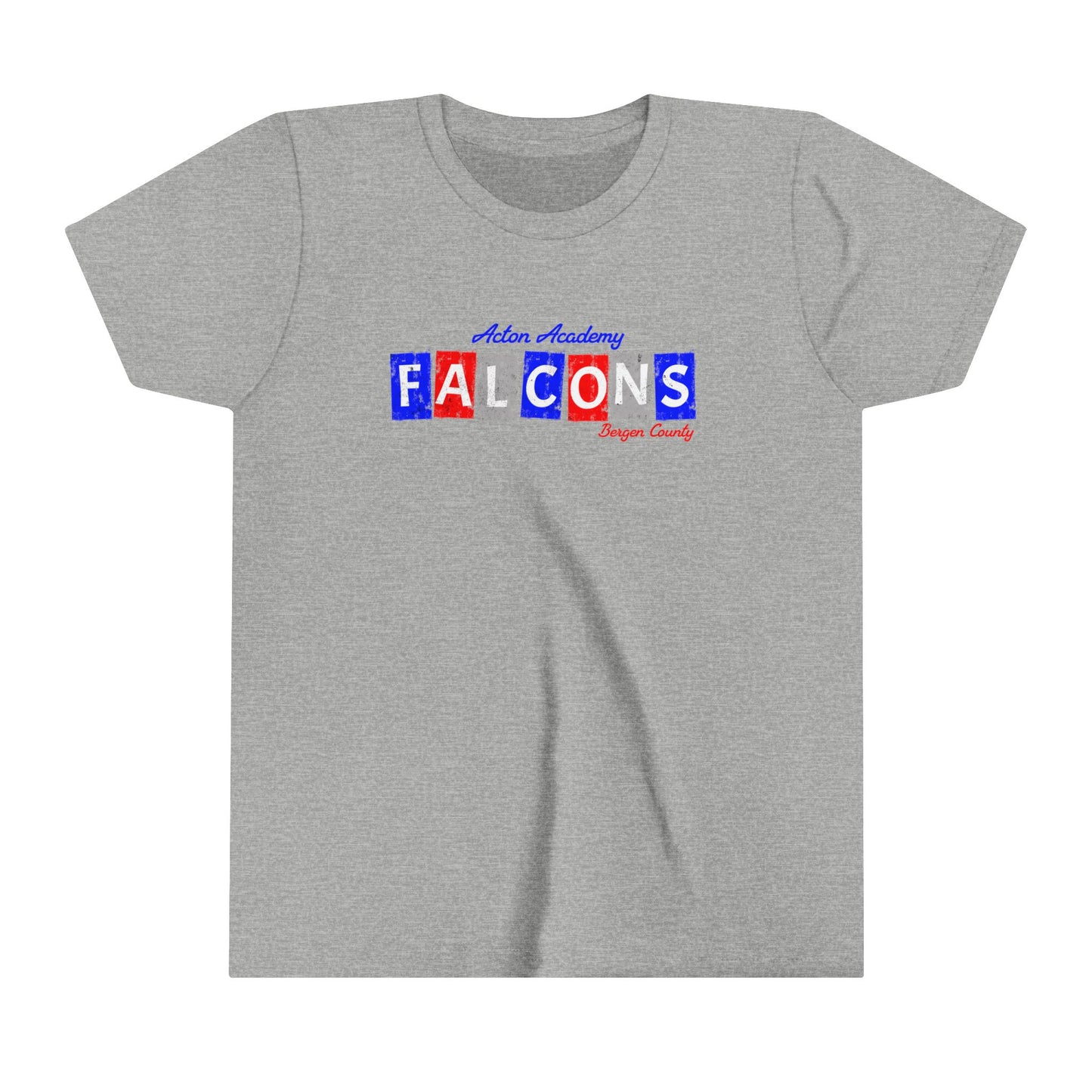 Acton Falcons Red Block Youth Short Sleeve Tee