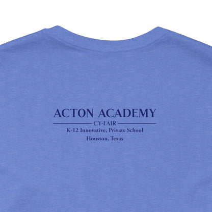 Hero's Journey Line Drawing with Acton CyFair Unisex Jersey Short Sleeve Tee