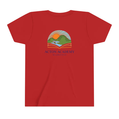 Be Curious with Blairsville logo Youth Short Sleeve Tee