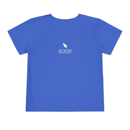 Be Curious with Acton Lakewood on Back Toddler Short Sleeve Tee