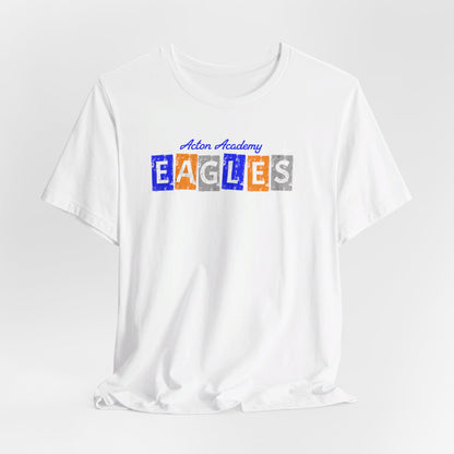 Acton Eagles Block letters Orange Unisex Jersey Short Sleeve Tee