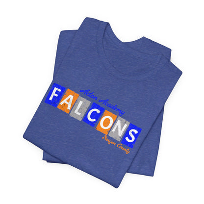 Acton Falcons Bergen Orange Block Unisex Jersey Short Sleeve Tee