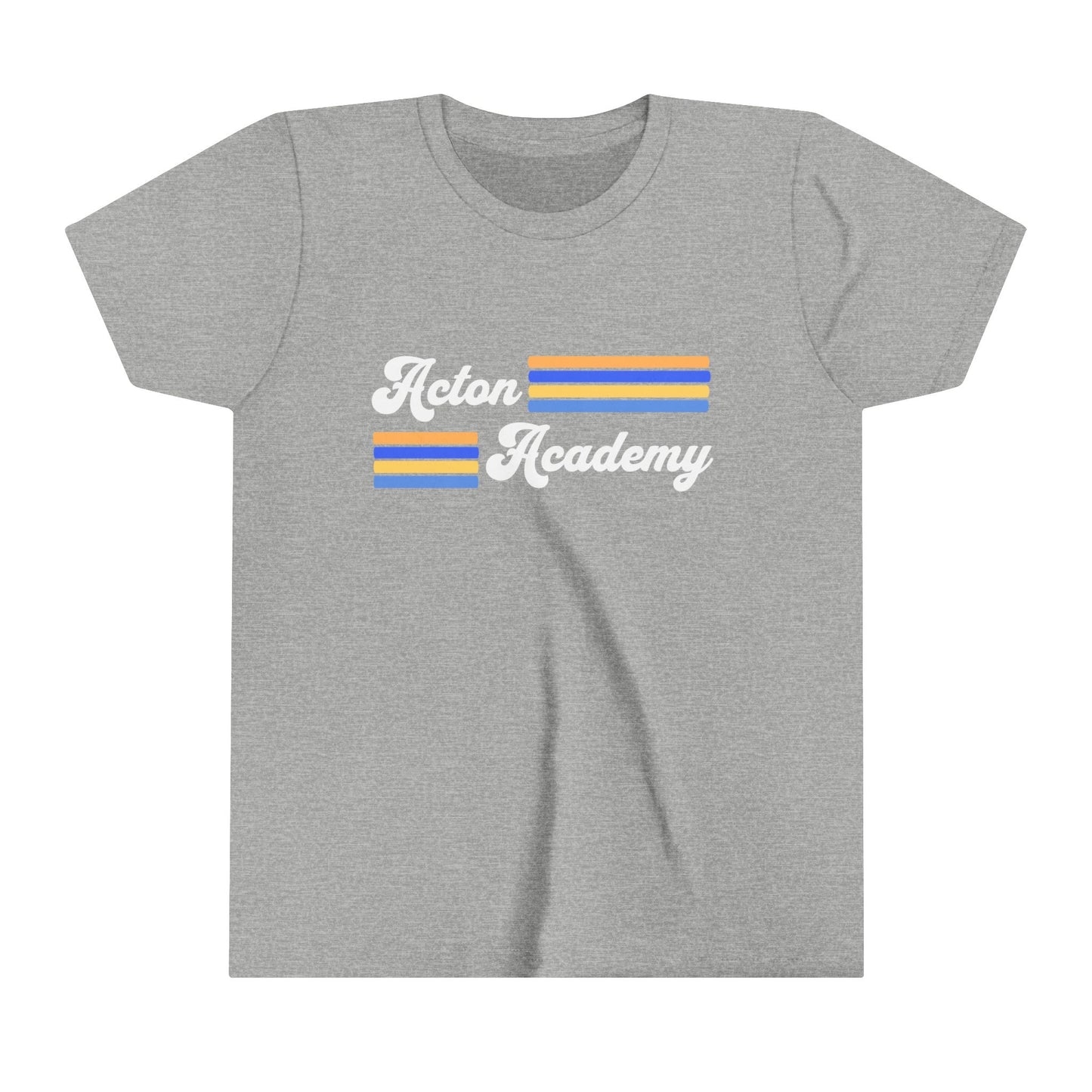 Acton Academy Blue Striped Youth Short Sleeve Tee