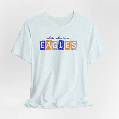 Acton Eagles Block letters Orange Unisex Jersey Short Sleeve Tee