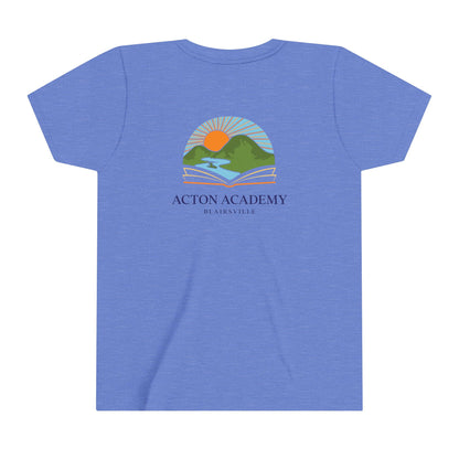 Be Curious with Blairsville logo Youth Short Sleeve Tee