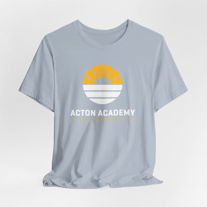 Acton Academy Madison West white/yellow logo Unisex Jersey Short Sleeve Tee