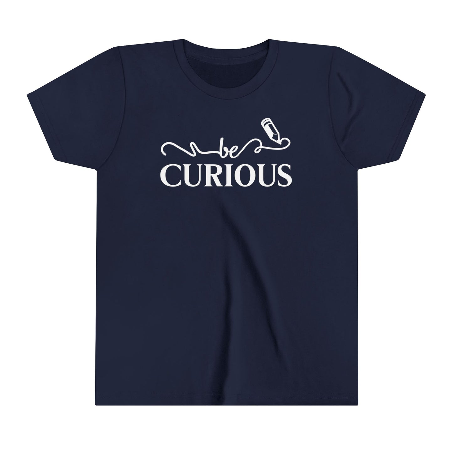 Be Curious with Madison West on back Youth Short Sleeve Tee