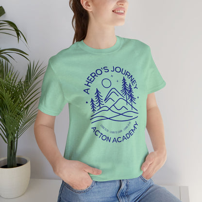 Hero's Journey Line Drawing with Acton CyFair Unisex Jersey Short Sleeve Tee