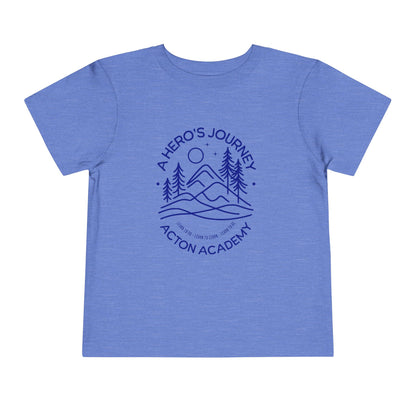 Hero's Journey Line Drawing with Acton Lakewood on back Toddler Short Sleeve Tee