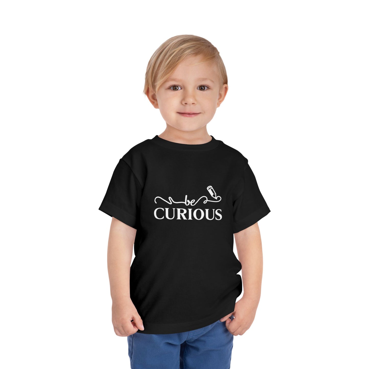 Be Curious with Acton Lakewood on Back Toddler Short Sleeve Tee