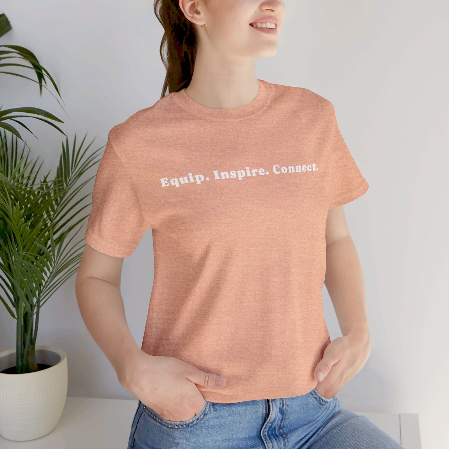 Equip, Inspire, Connect Unisex Jersey Short Sleeve Tee