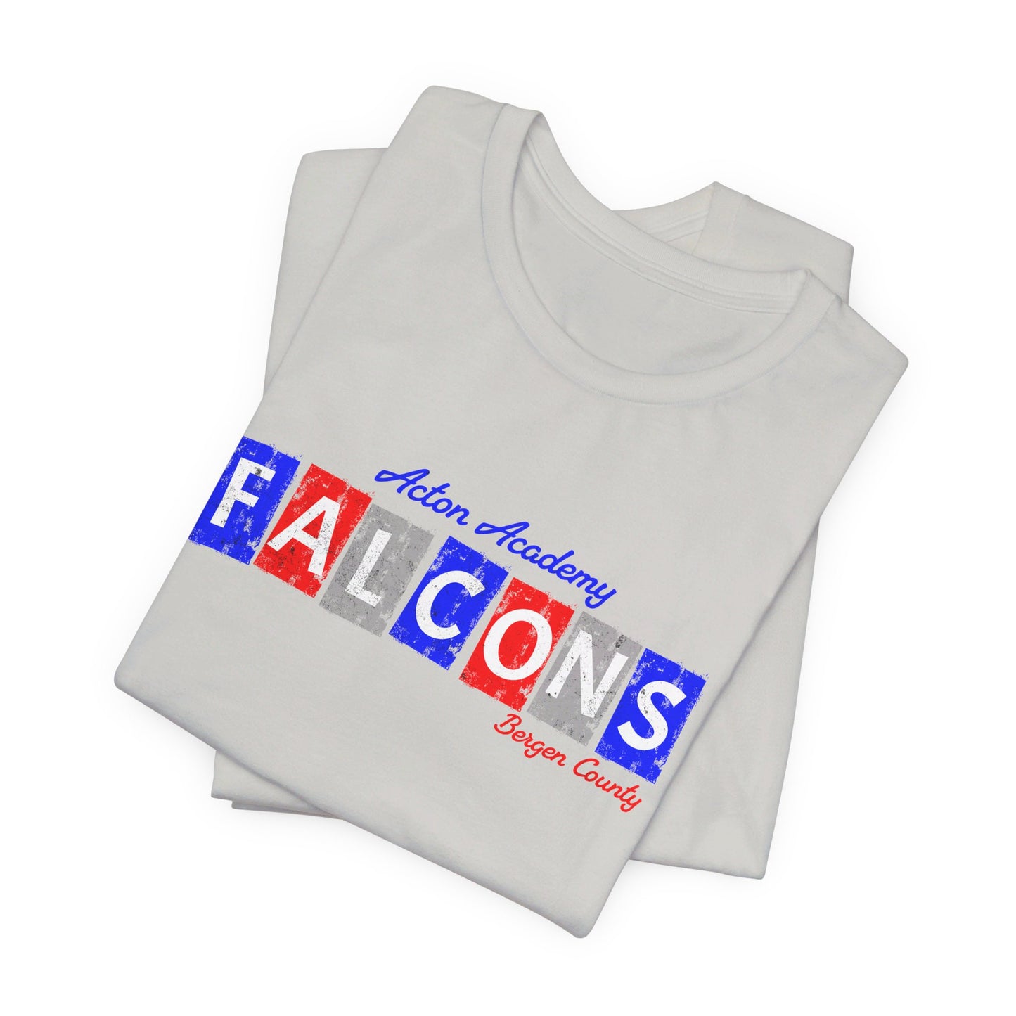 Acton Falcons Bergen Red Block Unisex Jersey Short Sleeve Tee