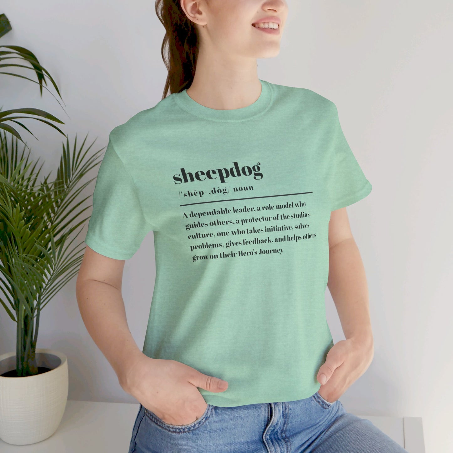 Sheepdog definition in black Unisex Jersey Short Sleeve Tee