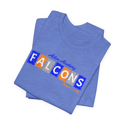 Acton Falcons Bergen Orange Block Unisex Jersey Short Sleeve Tee