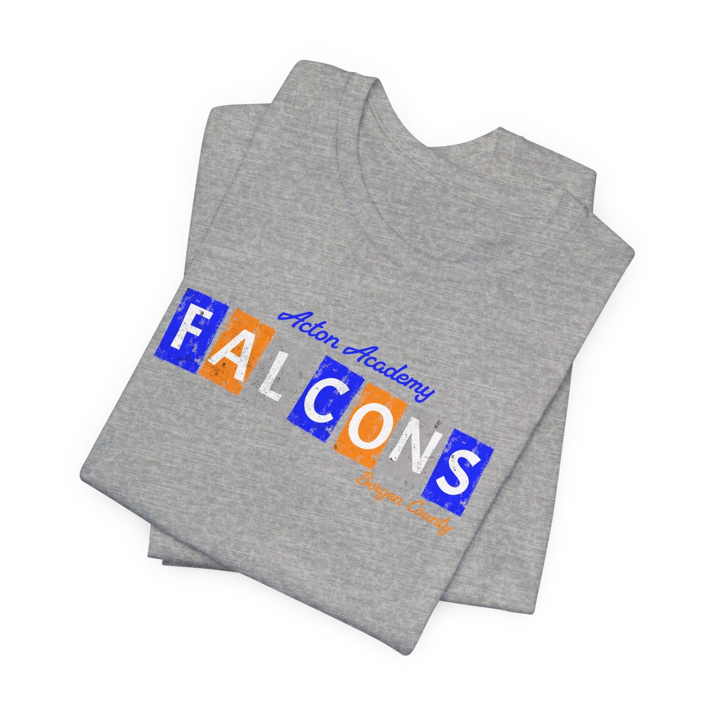 Acton Falcons Bergen Orange Block Unisex Jersey Short Sleeve Tee