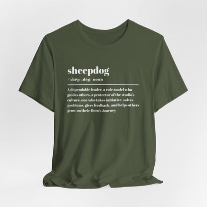 Sheepdog definition shirt in white Unisex Jersey Short Sleeve Tee