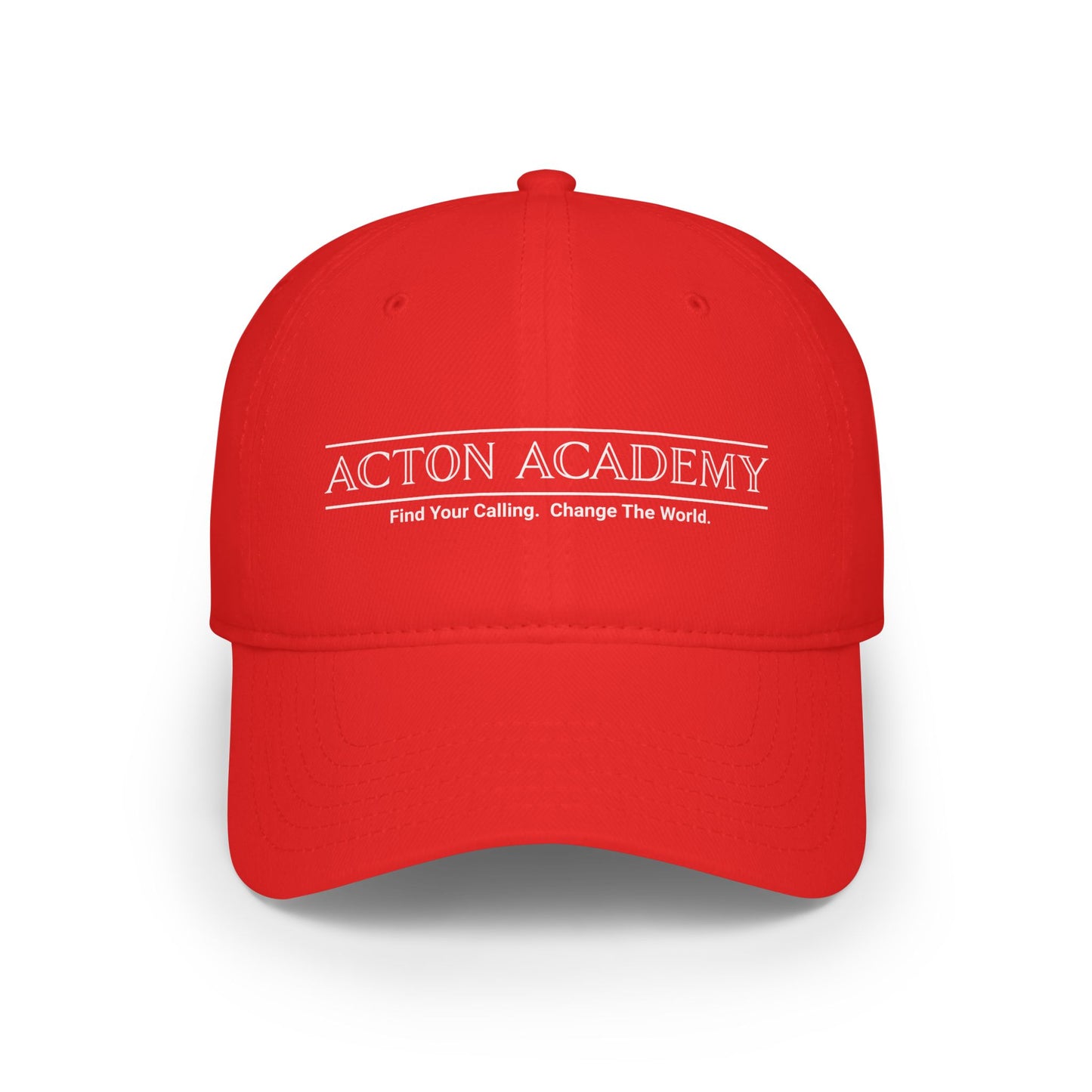 Acton Academy White Logo Low Profile Baseball Cap