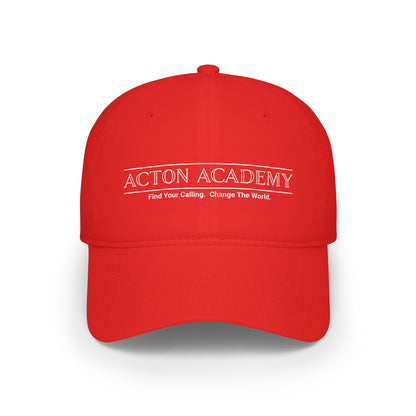 Acton Academy White Logo Low Profile Baseball Cap