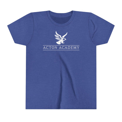 Acton White Logo Youth Short Sleeve Tee