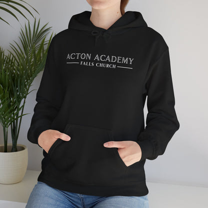 Acton Academy Falls Church White Logo Unisex Hoodie