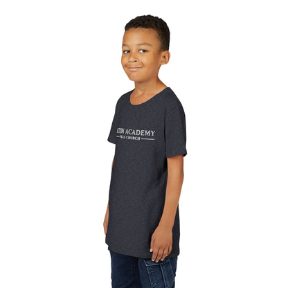 Acton Academy Falls Church White Logo Youth Tee