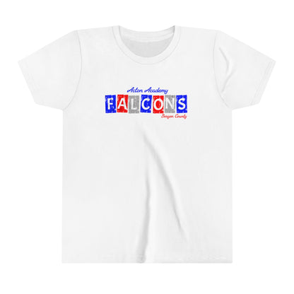 Acton Falcons Red Block Youth Short Sleeve Tee