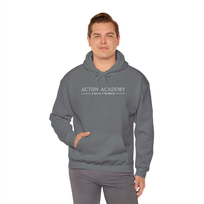 Acton Academy Falls Church White Logo Unisex Hoodie