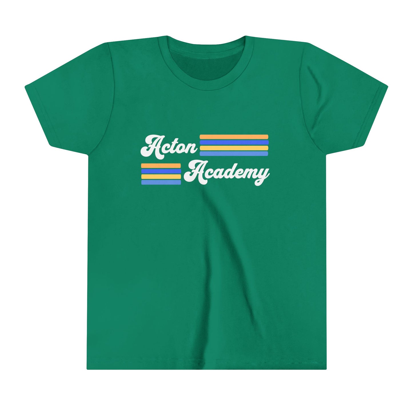 Acton Academy Blue Striped Youth Short Sleeve Tee