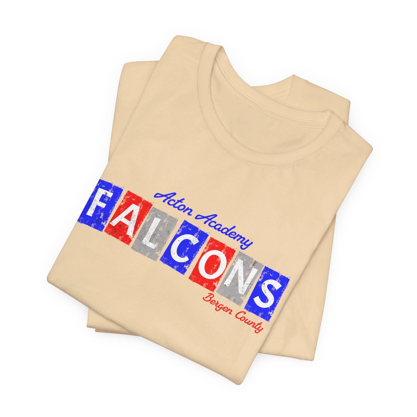 Acton Falcons Bergen Red Block Unisex Jersey Short Sleeve Tee