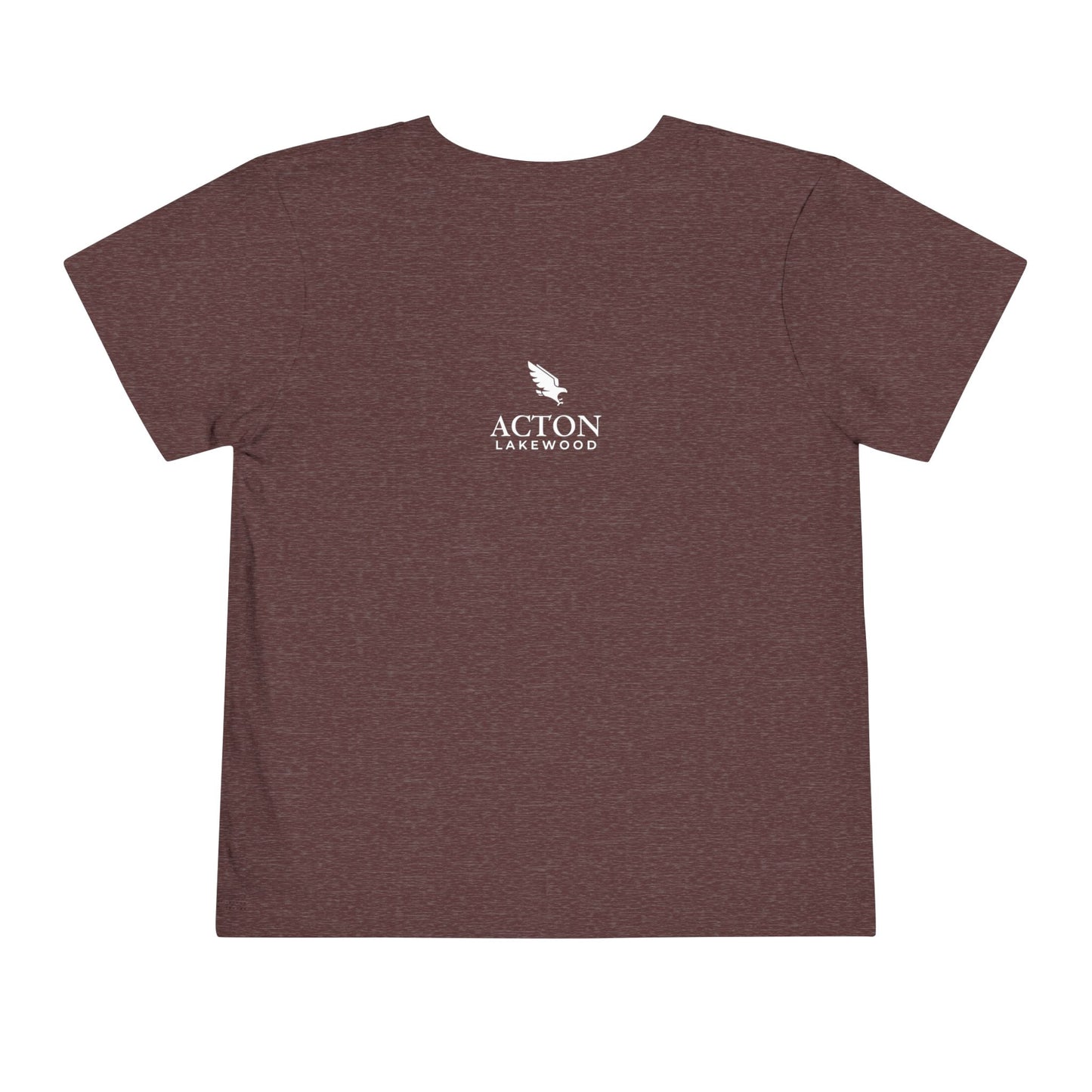 Be Curious with Acton Lakewood on Back Toddler Short Sleeve Tee