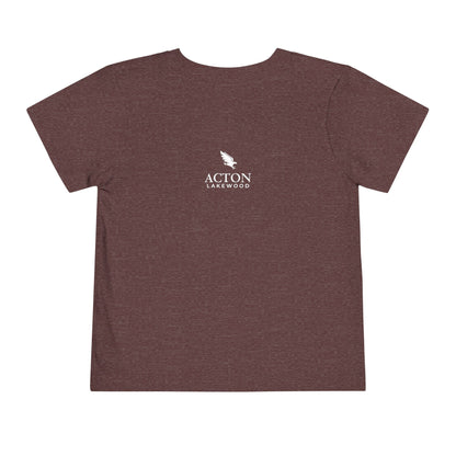 Be Curious with Acton Lakewood on Back Toddler Short Sleeve Tee