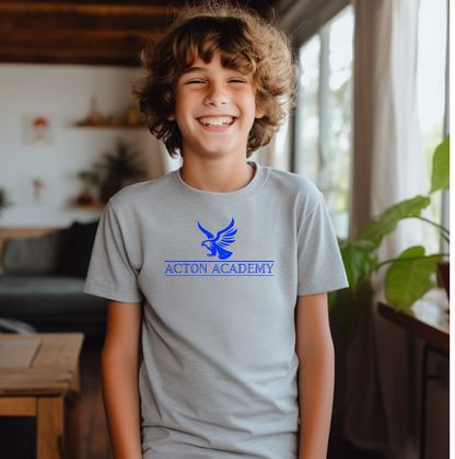 Acton Blue Logo Youth Short Sleeve Tee